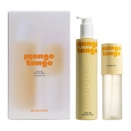 SET MANGO TANGO PERFUME MIST 100 ML & BODY SILK SHIMMER EFFECT 175 ML  Комплект Парфюмен спрей за тяло и коса 100 мл. и Хидратиращо мляко за тяло с аромат и блестящи частици 175 мл.
